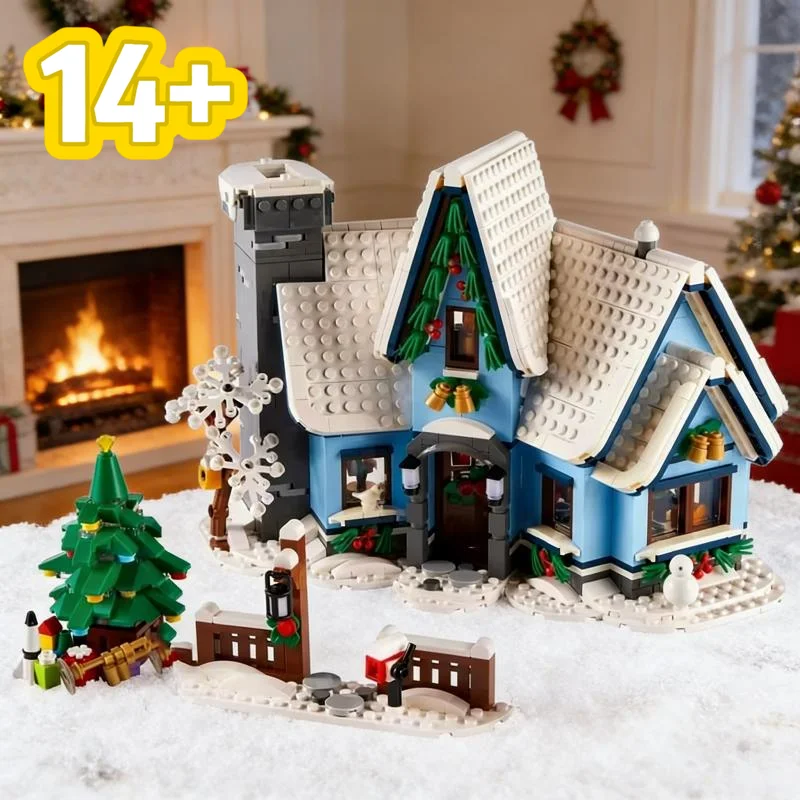 

1445PCS New Arrival Winter Village Santa Claus Arrives 10293 Assembly Bricks Educational Toy Holiday Birthday Gifts For Kids