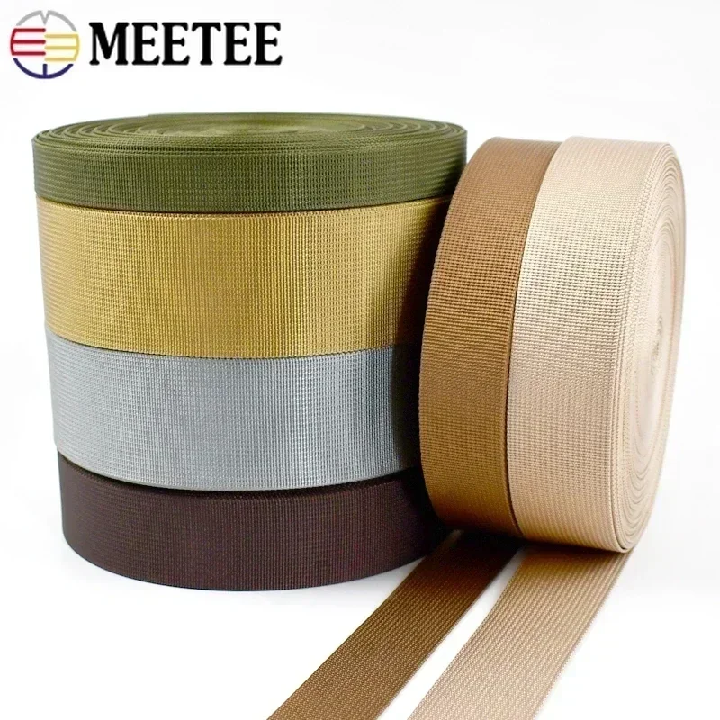 5Meters 20-50mm Thick 1mm Nylon Webbing Band for Bag Strap Car Seat Belt Tape Backpack Luggage Bias Binding DIY Sewing Accessory