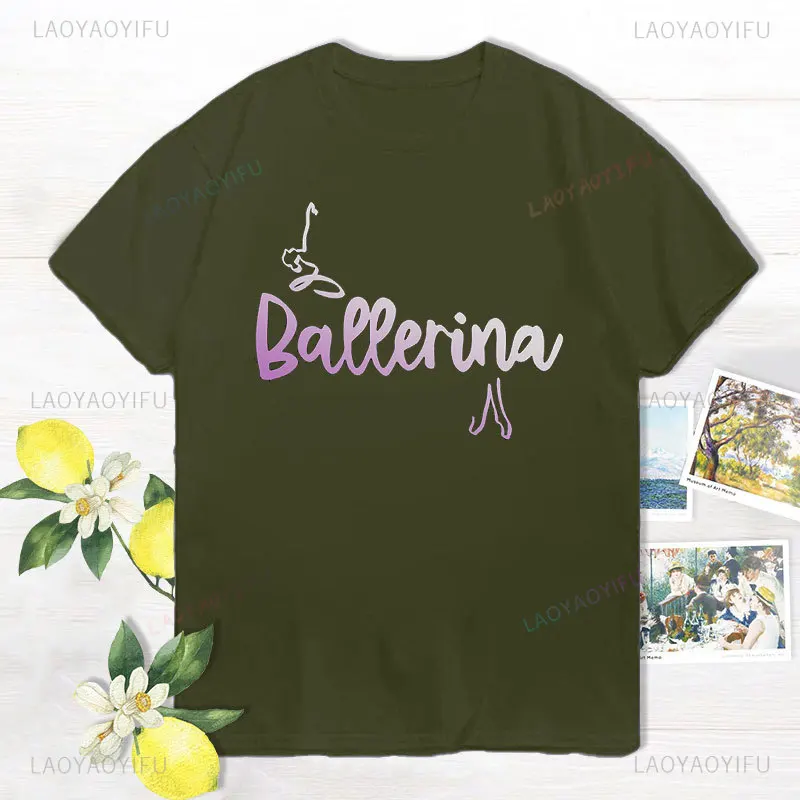 Ballerina Soul letter T-Shirt Ballett tänzer Tutu Ballett Leben Fitness flexible Tanz wesentliche T-Shirt Mode Frauen Baumwolle Top T-Shirt