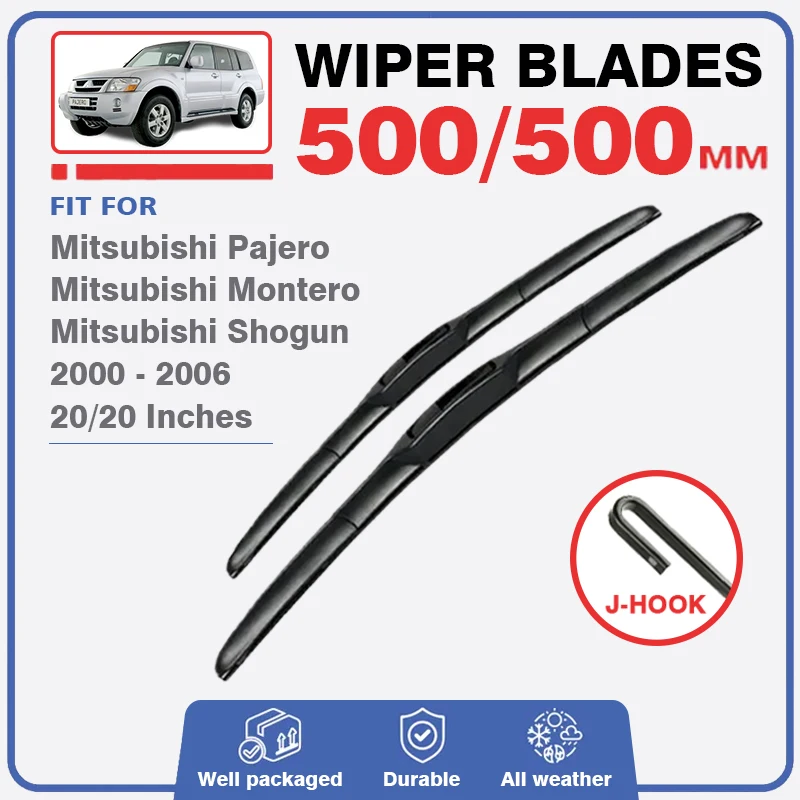 Wiper Blades For Mitsubishi Pajero 3 V60 NM NP Montero Shogun 2000 - 2006 Front Windshield Windscreen Window Accessories 2001