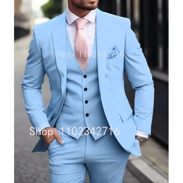 Pink Luxury Men Suits 2024 Terno Slim Fit 3 Piece Jacket Pant With Vest Groom Wedding Tuxedo Costume Homme Formal Occasion Terno 5 Pink Luxury Men Suits 2024 Terno Slim Fit 3 Piece Jacket Pant With Vest Groom Wedding Tuxedo Costume Homme Formal Occasion Terno 5