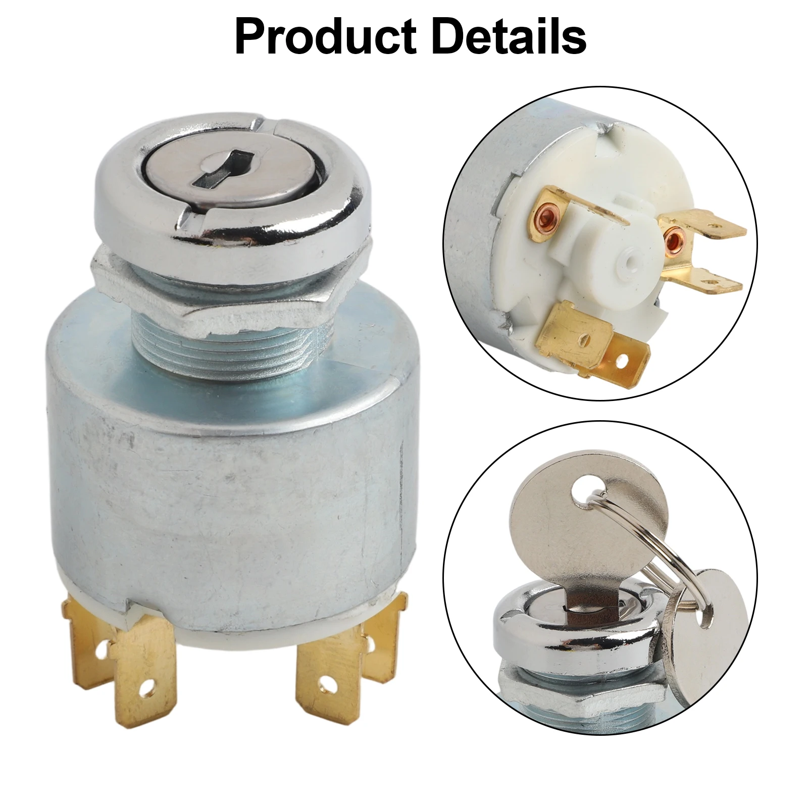 

Keys Ignition Switch Aluminum Brand New High Temperature Resistance For Most Cars 3 Position Car Lgnition Switch