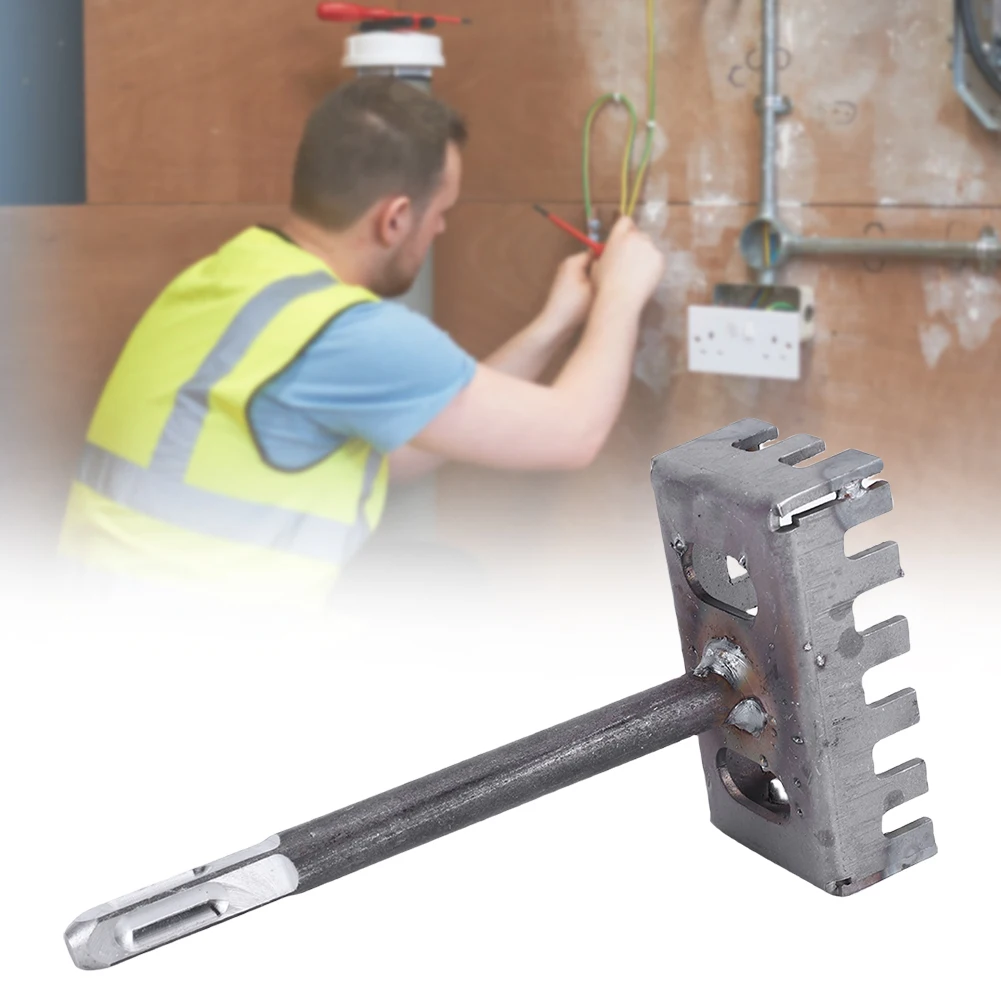 86-Type Wall Square Hole Cutter Electrical Box Hole Socket Puncher Tool (Black)