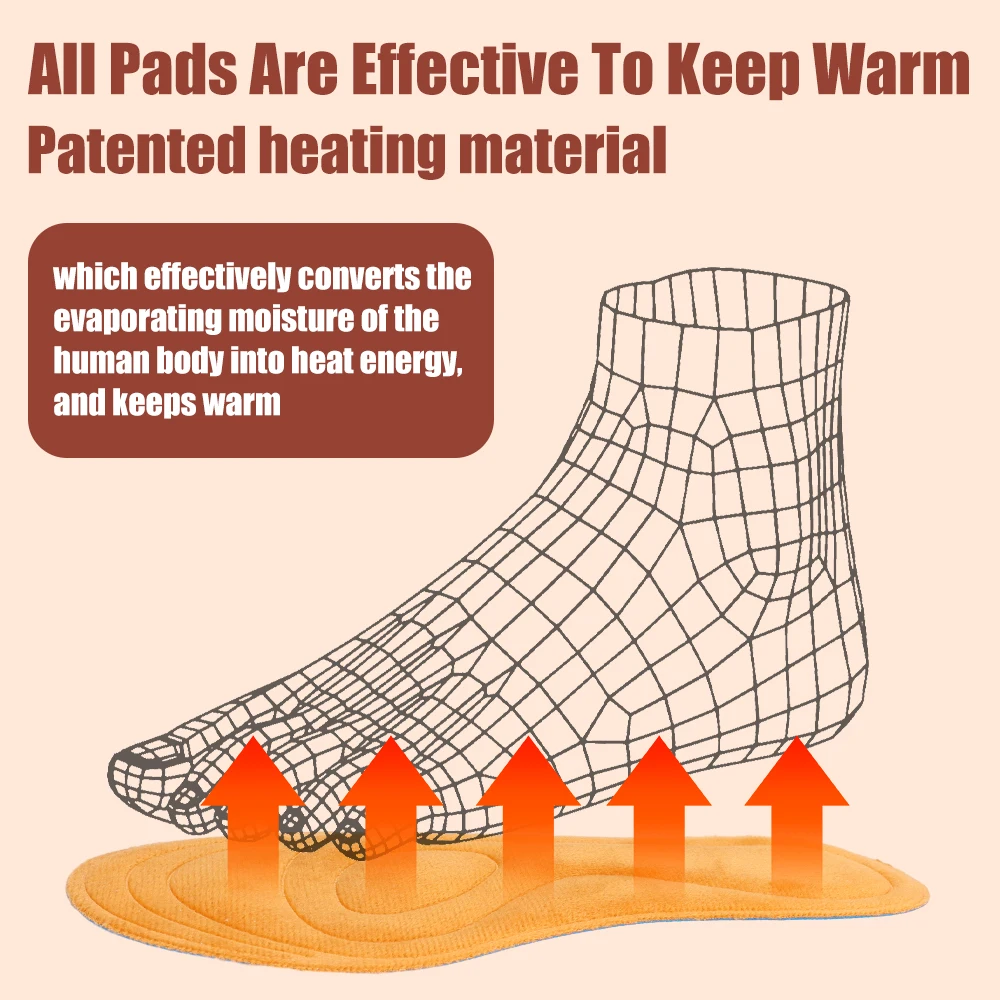 Self Heating Cotton Insoles Massage Memory Pad Thermostatic Thermal Insole Foam Arch Shoe Heated Pads Winter Warm Men Women