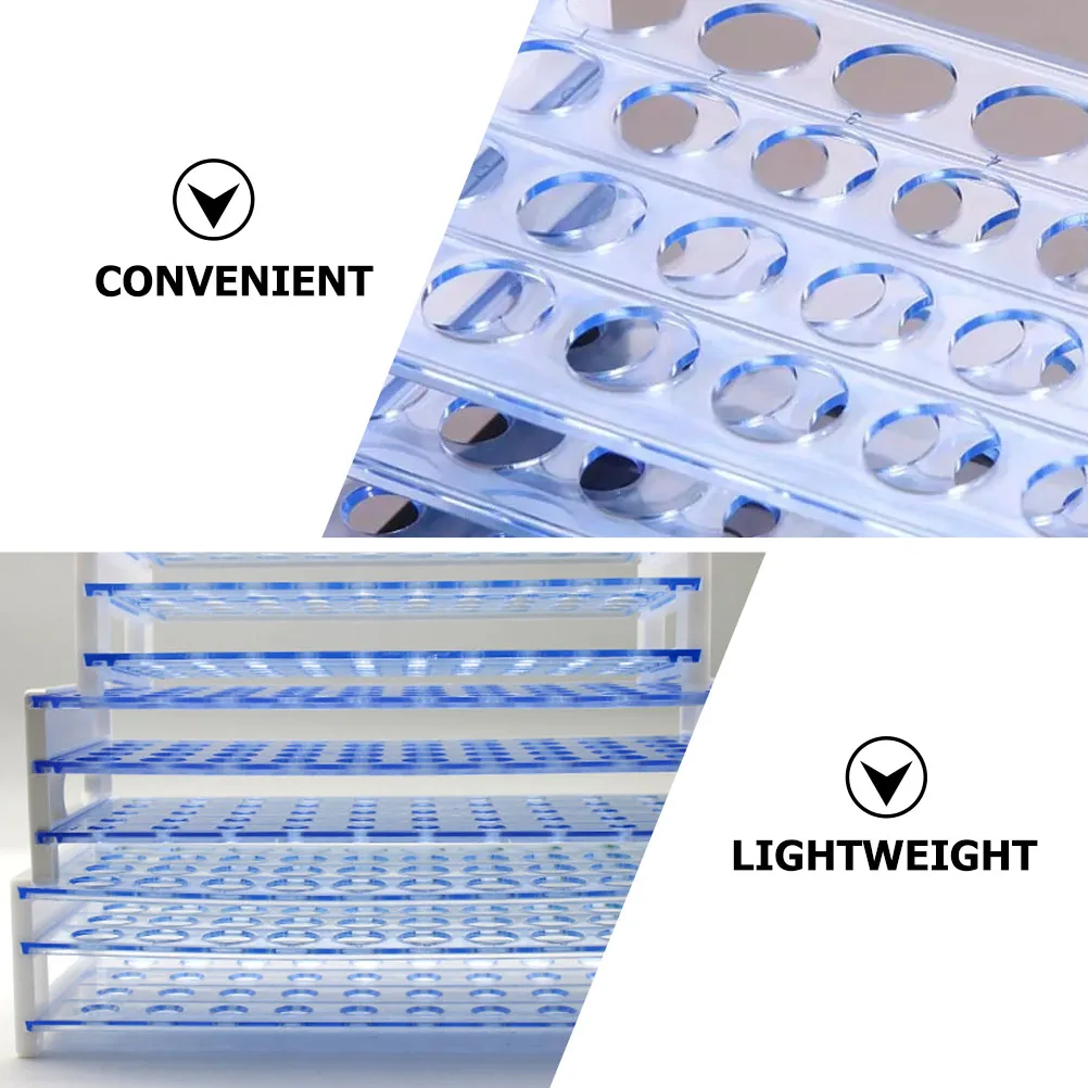 

1pc Test Tube Rack Plastic Lightweight Detachable 40Slots Stand Organizer Holder for 18mm Lab Food Beverage Easy Assembly