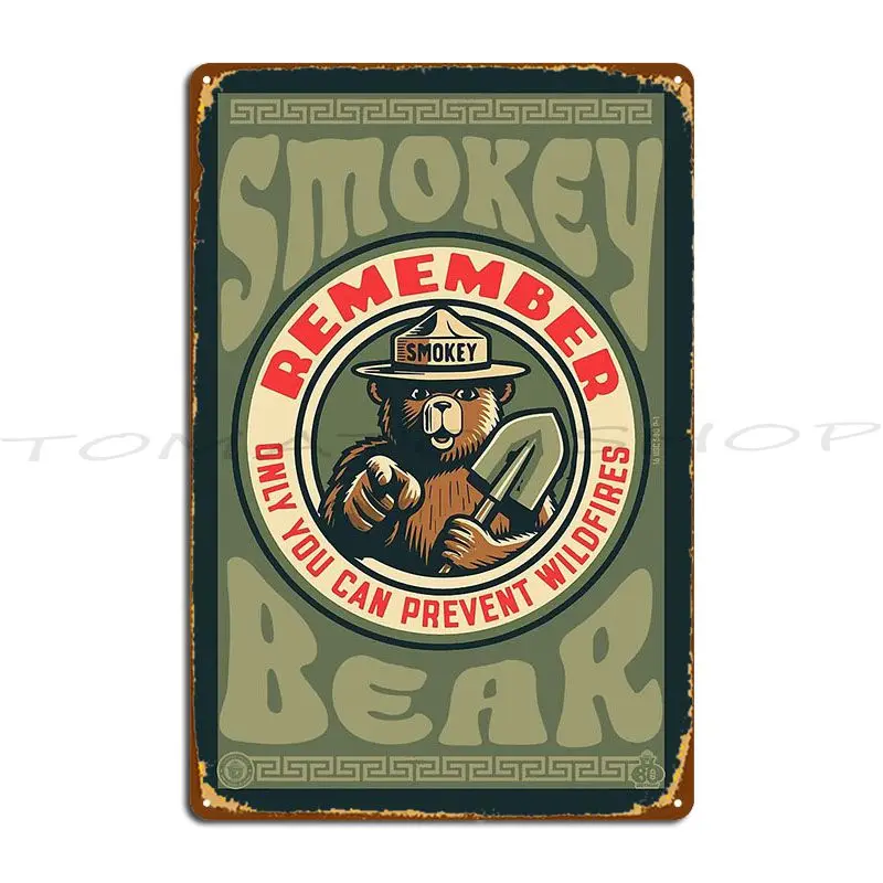Smokey Bear Remember Only You Can Prevent Metal Signs Vintage Living Room Garage Customize Tin Sign Poster