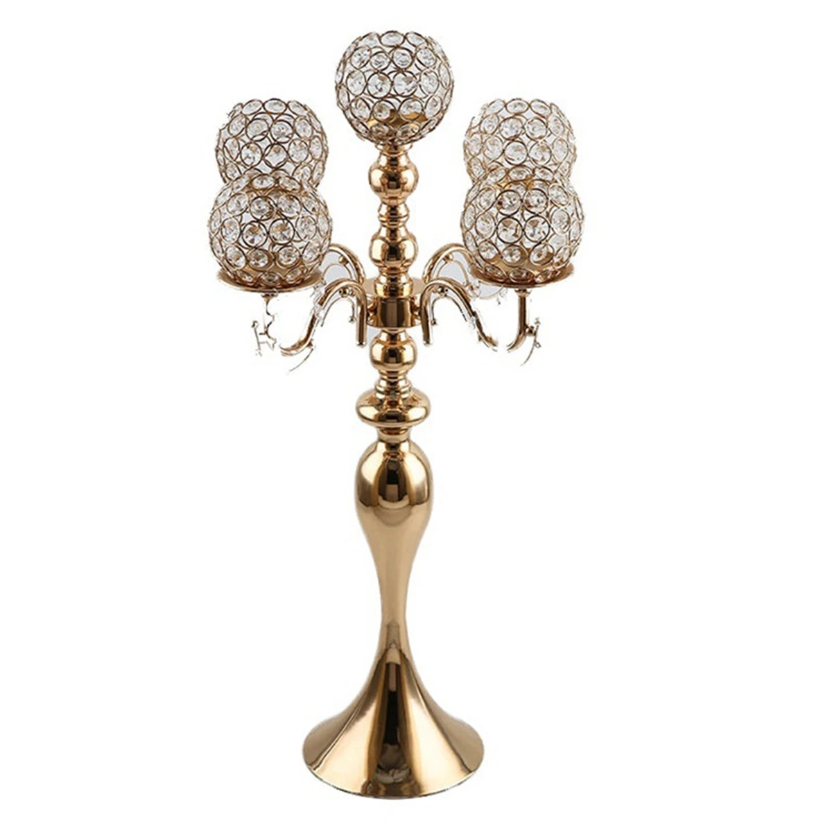 Beautiful Crystal Candlestick Decoration Candlestick Holders Luxury Creative European Style Electroplated Candle Holder