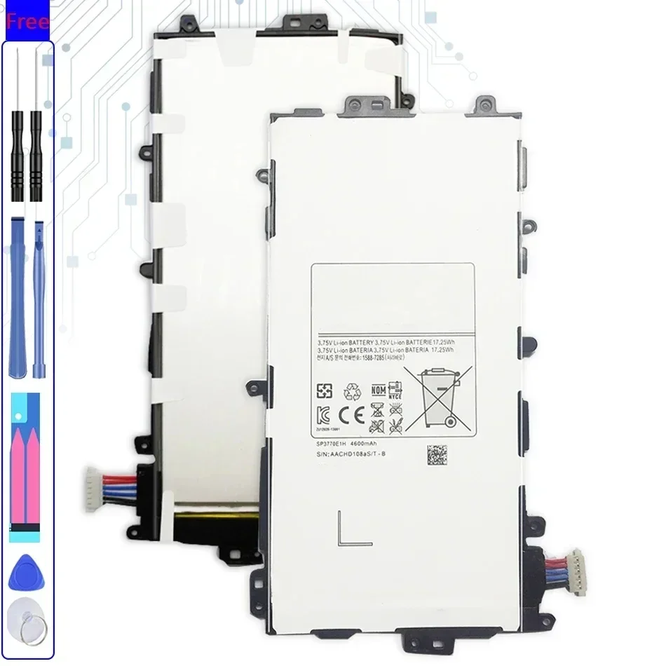 Литий-полимерный аккумулятор для Samsung Galaxy Note 8,0 GT N5100 N5110 N5120 Tablet Batteria SP3770E1H, 4600 мАч