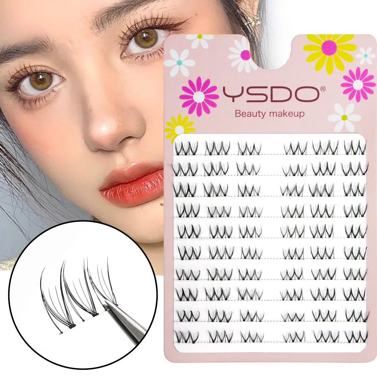 Individual Lashes 3/10 Rows Natural Eyelash Extension 7-9mm DIY Mixed False Eyelashes Grafting Eyelash Professional Makeup Tools