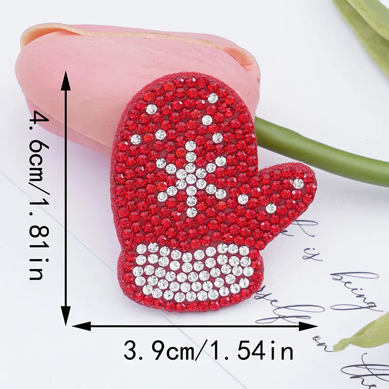 10 Stück Weihnachts-Diamantmuster Schneemann Rentier Aufnäher für Kleidung Tasche Schuh-Serie Bestseller Stickerei-Aufnäher – Detail 10