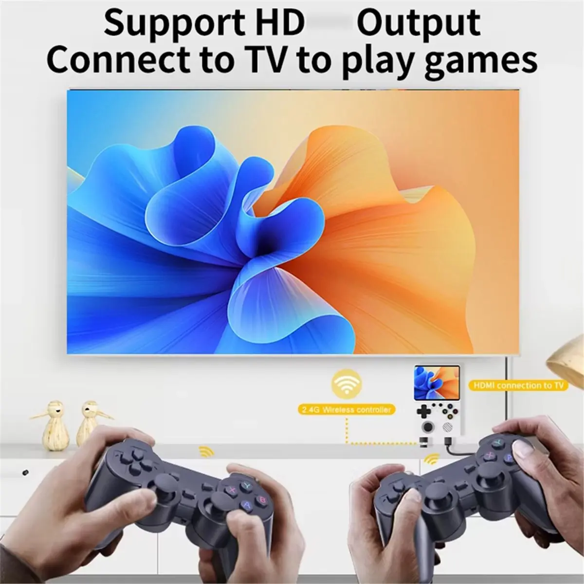 CH◆☆§GB350 Handheld Video Game Console 64GB 4.5inch IPS Screen Open Source Retro GamePad with Multi-Platform Operation~HOT SALE