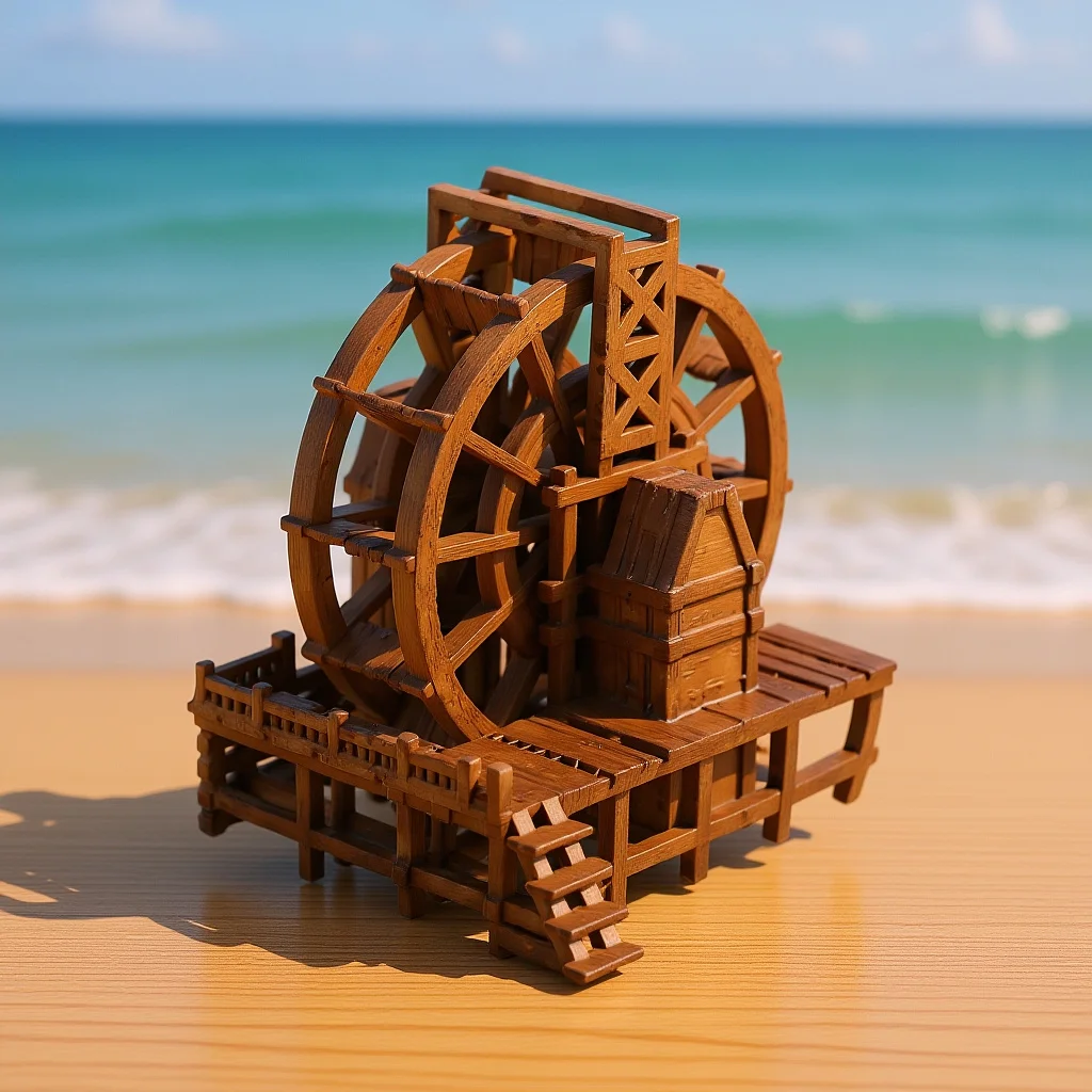 

Waterwheel Bonsai Mini Resin Aquarium Landscaping Decor Fish Tank Water Feature Moving Wheel For Zen Garden Desktop Fountain