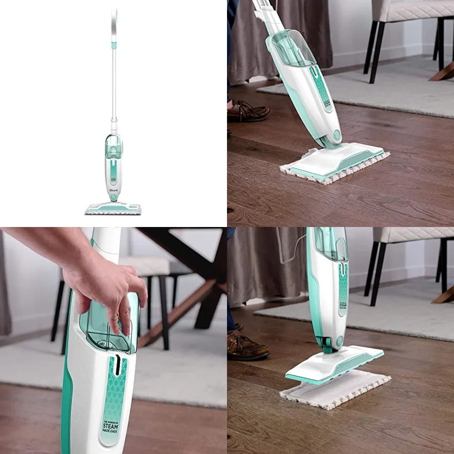 

Steam Mop S1000WM Hard Floor Cleaner With XL Removable Water Tank and 18-Foot Power Cord Renewed