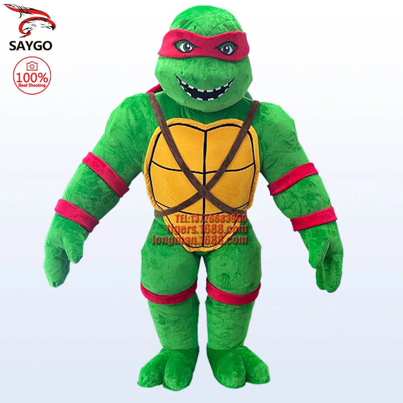 Giant Plush Inflatable Christmas TMNT Mascot Costume Walking Doll Clothes Halloween Carnival Fancy Party Suits Not Battery