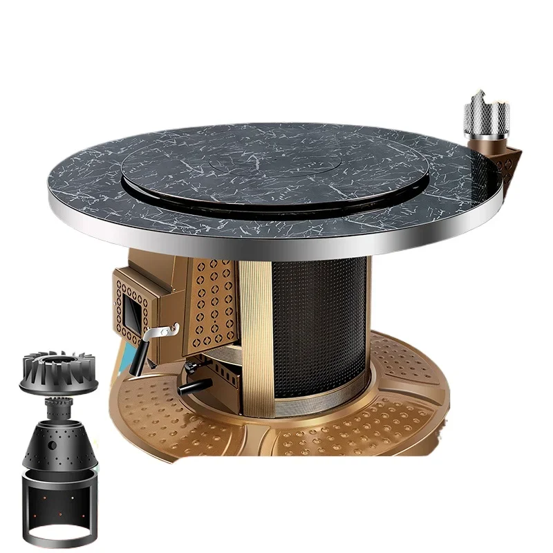 

Smokeless gasifier Wood-coal dual-purpose heating stove Household wood-burning stove Indoor roasting stove Rural wood-burning