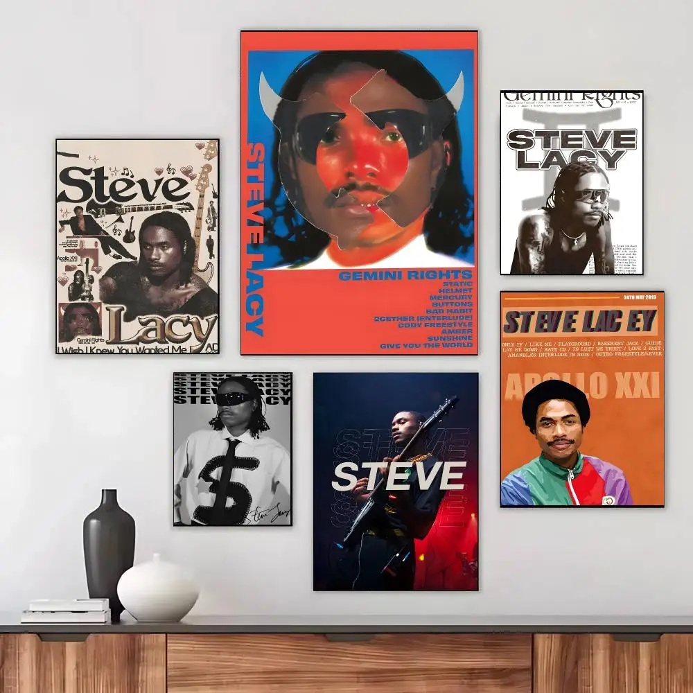 Singer Steve Lacy Music Album Cover Poster Modern Aesthetic Print Minimalist Bedroom Living Room Home Decor Gift