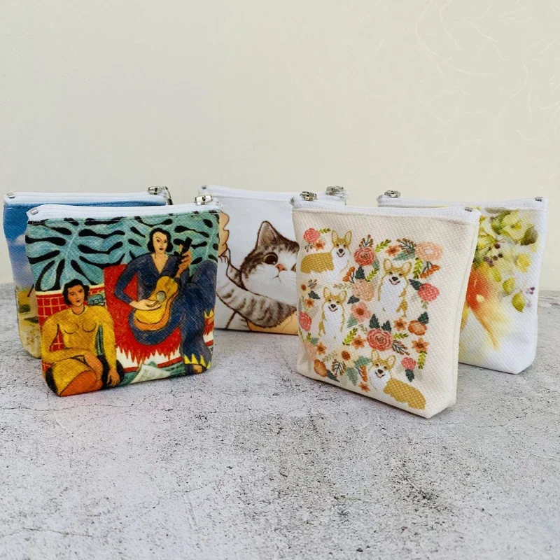 Personal Custom Canvas Coin Bag Purse DIY Logo/Photo/Text Prints Coin Storage Pouch Business Store Gift - Image 4