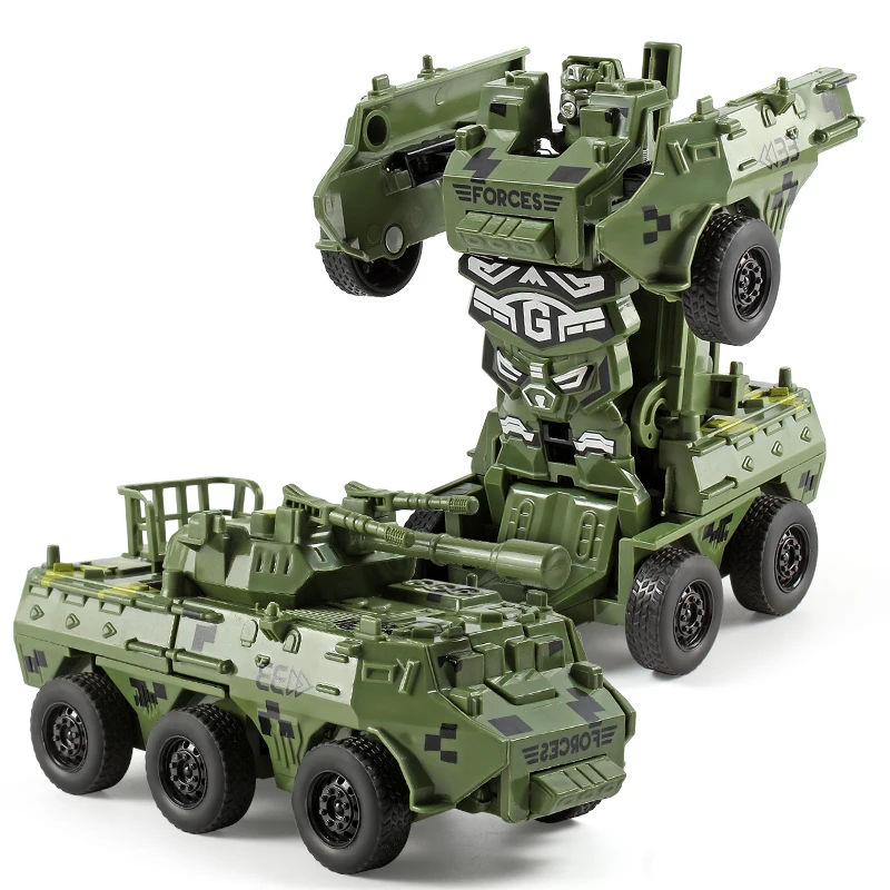 Armored Vehicle Inertia  Flexibility Deropmed Tank Autobot Freewheeling Flexible Joints Toy Children\'s Day Birthday Holiday Gift