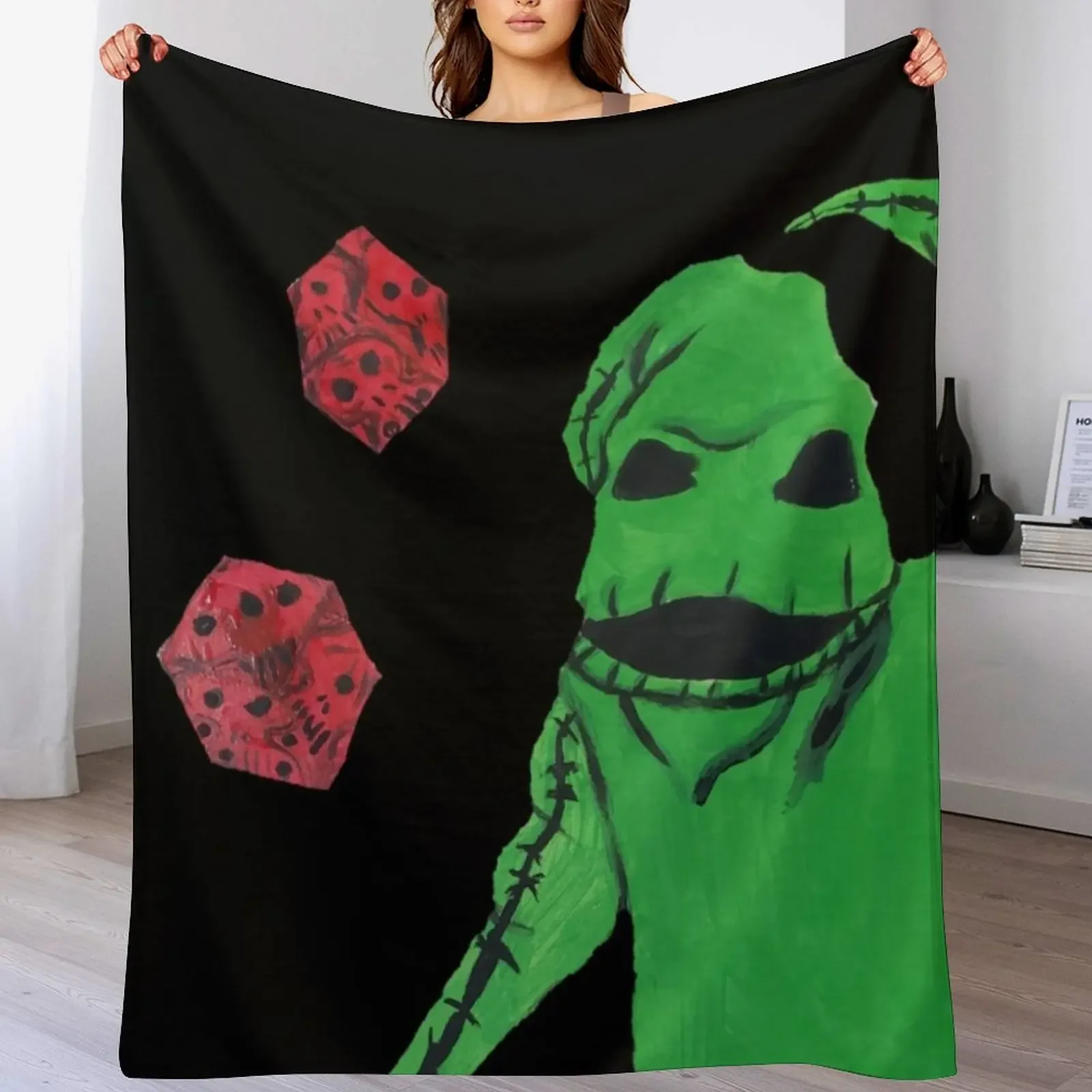 Oogie Boogie Throw Blanket Bed Shaggy halloween Warm Blankets