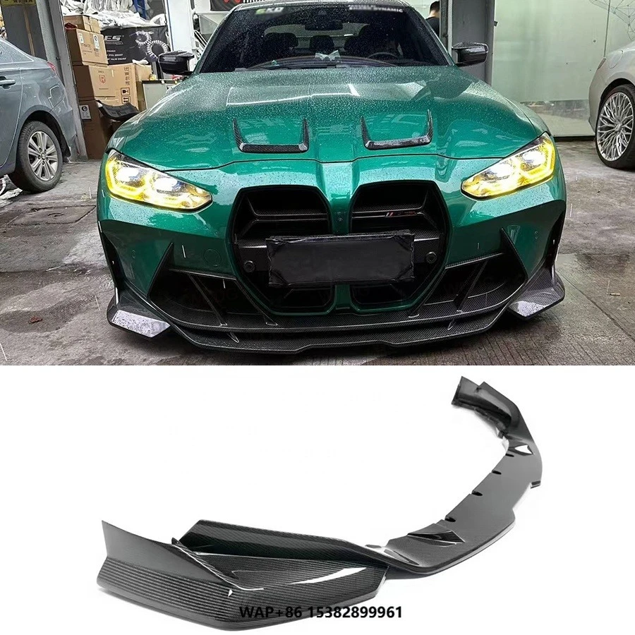 

For G80 M3 G82 M4 2021+ CF-A Style Dry Carbon Fiber Front Lip & Bumper Lower Lip Splitter Spoiler New Car Accessories