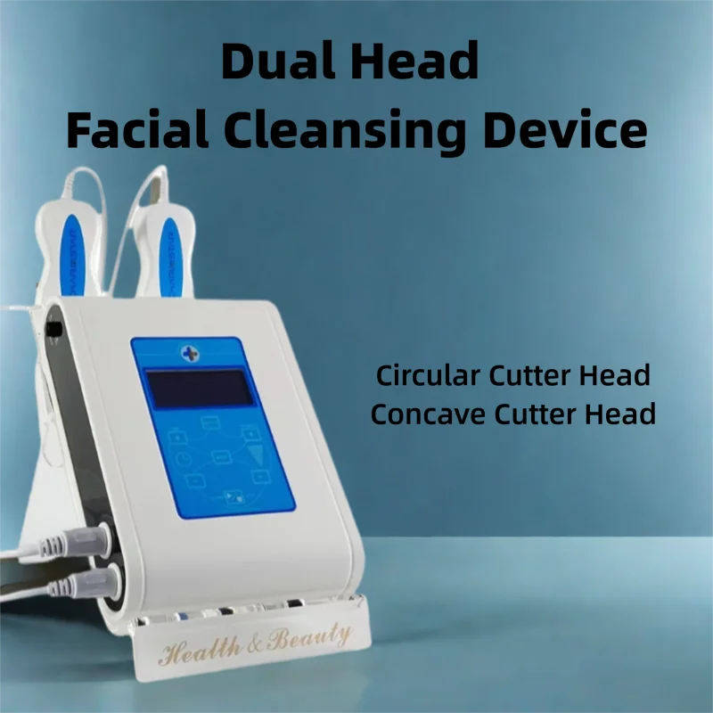 Professionale 2in1 Macchina per la pulizia profonda del viso Ringiovanimento della pelle Apparecchiatura portatile per la bellezza esfoliante dei pori ad ultrasuoni Punti neri