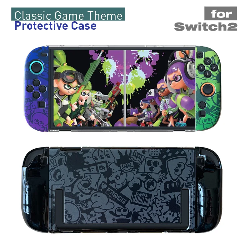 ل NS التبديل 2 قذيفة غطاء واقٍ مزخرف لهاتف آيفون واقية الإسكان رقيقة غطاء الجلد الملونة NS التبديل 2 لعبة الملحقات