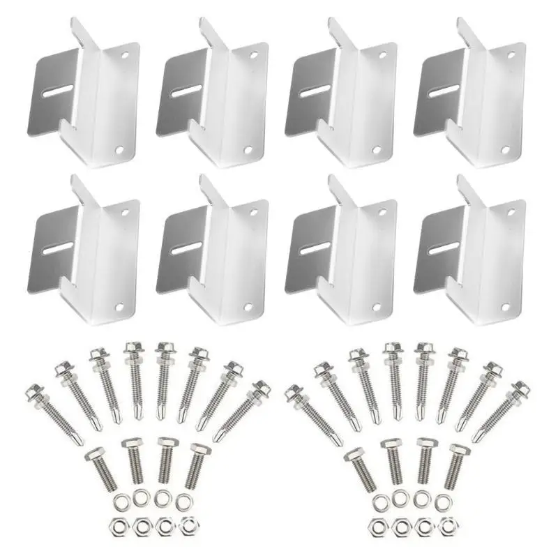 652F Multipurpose Sturdy Aluminum Alloy Solars Panel Brackets for Easy Installation on Campers Roofs and Boats Decks