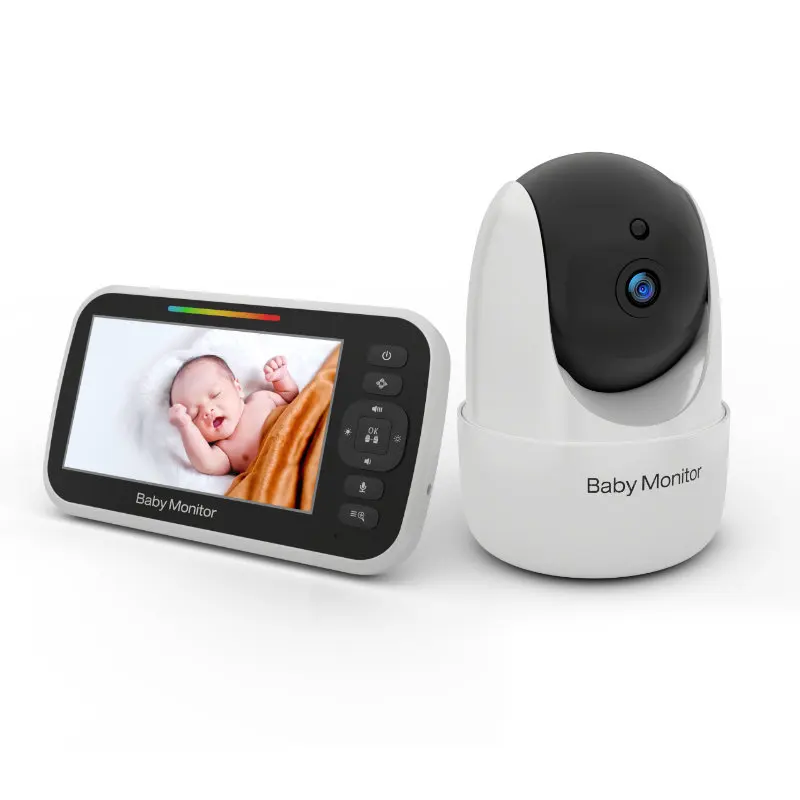 

5Inch Long Range Wireless PTZ Baby Monitor Temperature Monitoring VOX Feeding Remind Intercom BabySistter Nanny Cam Baby Camera