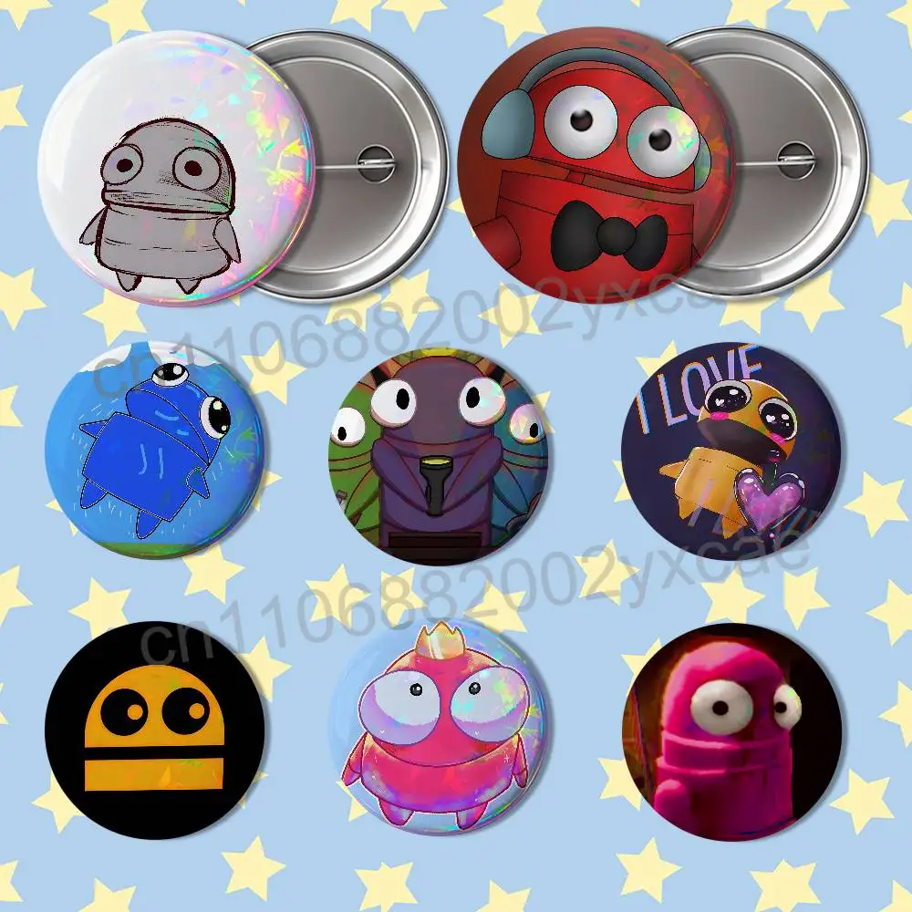 Red green purple little figures REPO  Creative Round Badge Button Pin Bag Decor Fans Collection Friends Gift Brooch