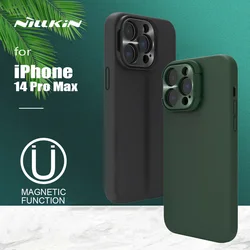 for iPhone 14 Pro Max Case Nillkin for Magsafe Magnetic Camera Case Liquid Silicone Back Cover for iPhone 14 Pro Max Lens Case