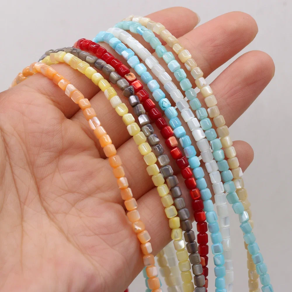 Perline multicolori di conchiglia di mare in pietra naturale possono essere utilizzate per bracciali, collane, orecchini fai da te, creazione di