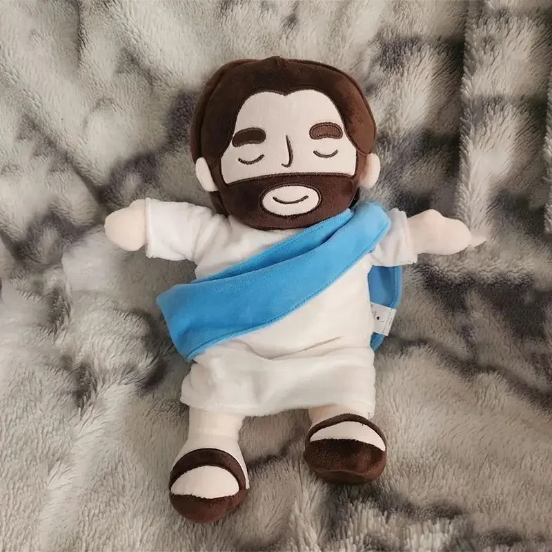 

Jesus Soothes Plush Doll Breathing Light Child Soothes Toys Anime Cute Baby Music Light Sleep Toys Kid Christmas Birthday Gifts