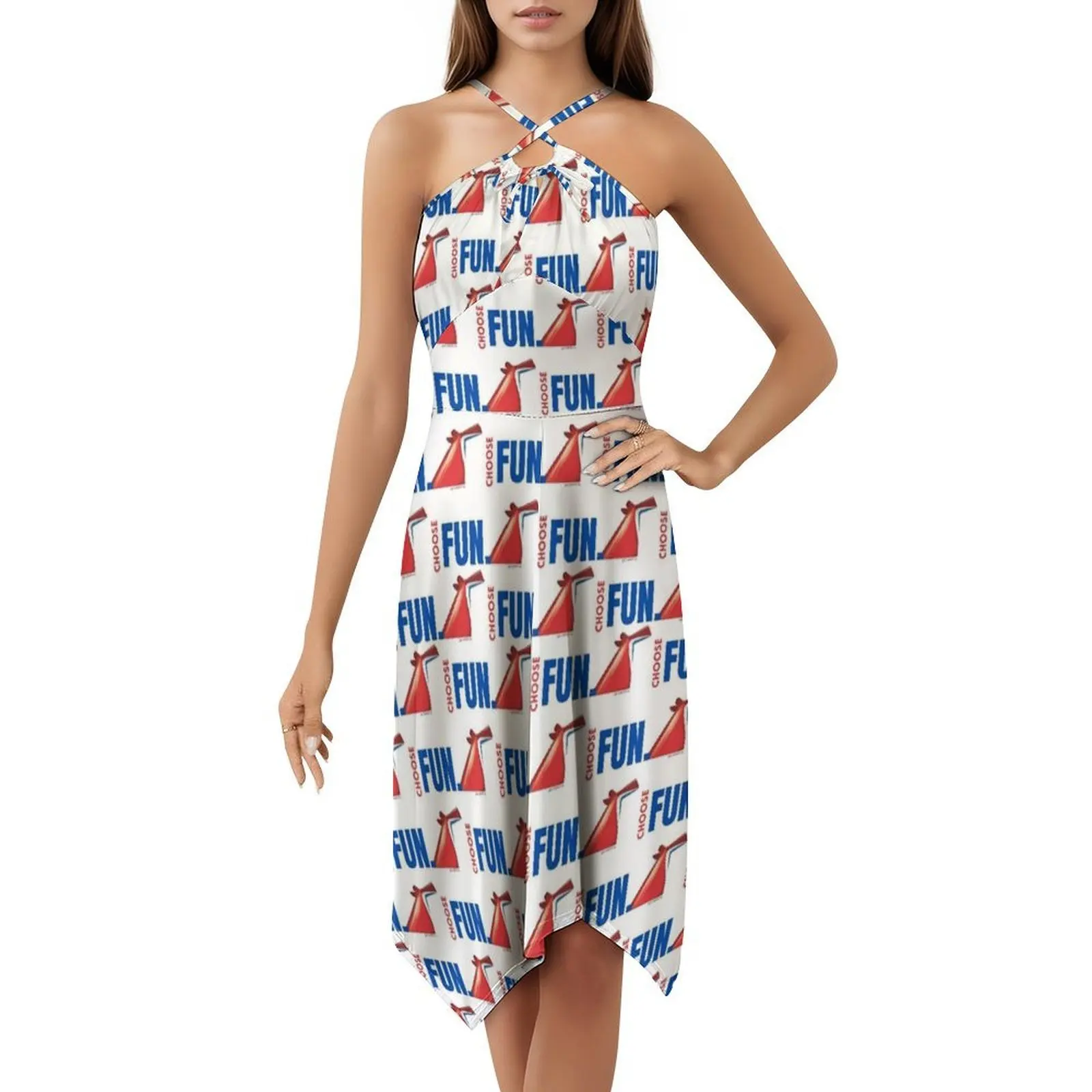 كرنفال اختر Funs فستان كاجوال على الطراز الكوري للنساء فساتين مكتب يومية بسيطة للسيدات كرنفال كروز متعة اختيار المحيط الممتع