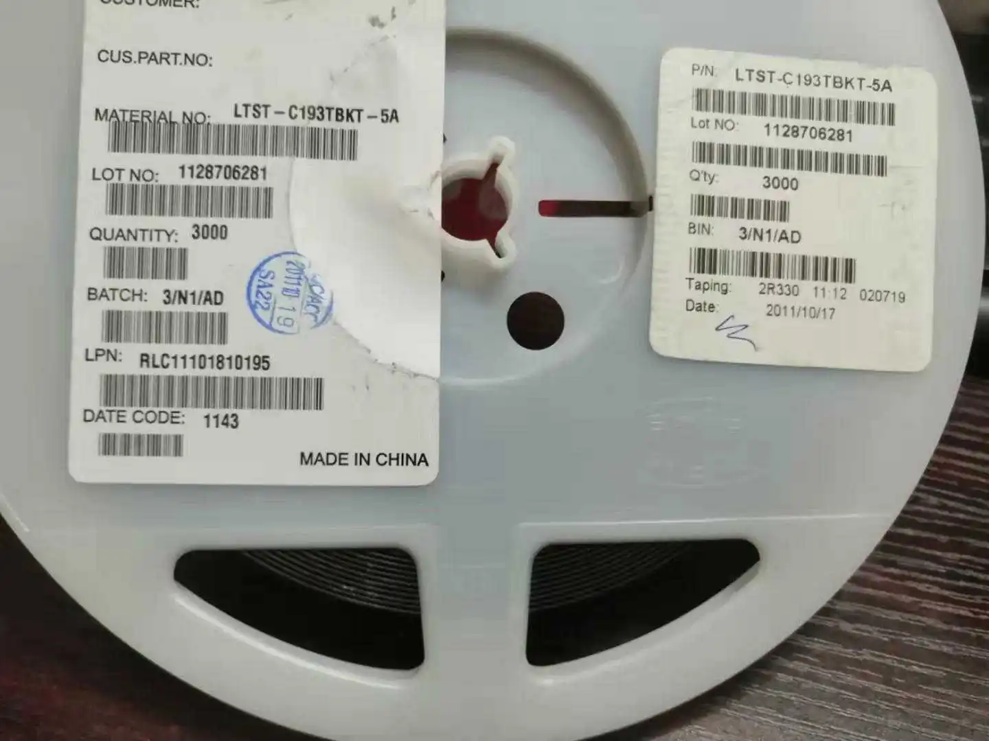 50 ชิ้น/LTST-C193TBKT-5A LED 0603 (1608) ไฟ LED สีฟ้าสว่างเป็นพิเศษ