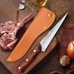 Boning Knife Slicing Fish Fruit Steak Knife Wooden Handle Hand Forge Boning Butcher Knife Chef Cleaver Meat Kitchen Knives Tools