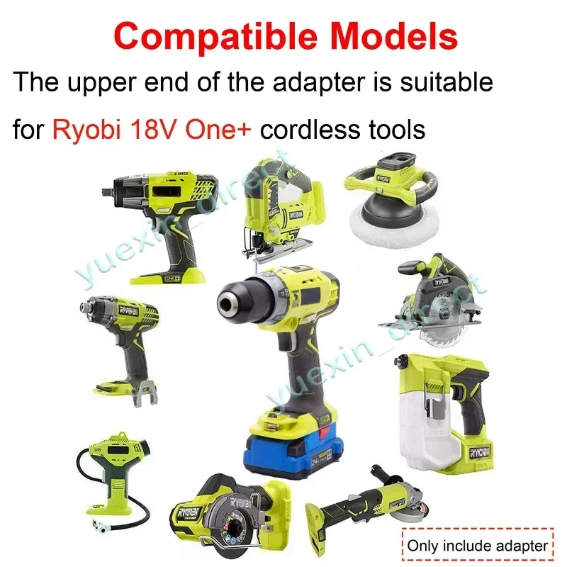 Imagem -06 - Conversor de Bateria para Kobalt Adaptador Li-ion Ryobi One Mais 18v Conector de Alimentação Portátil sem Fio Conector de Ferramentas 24v