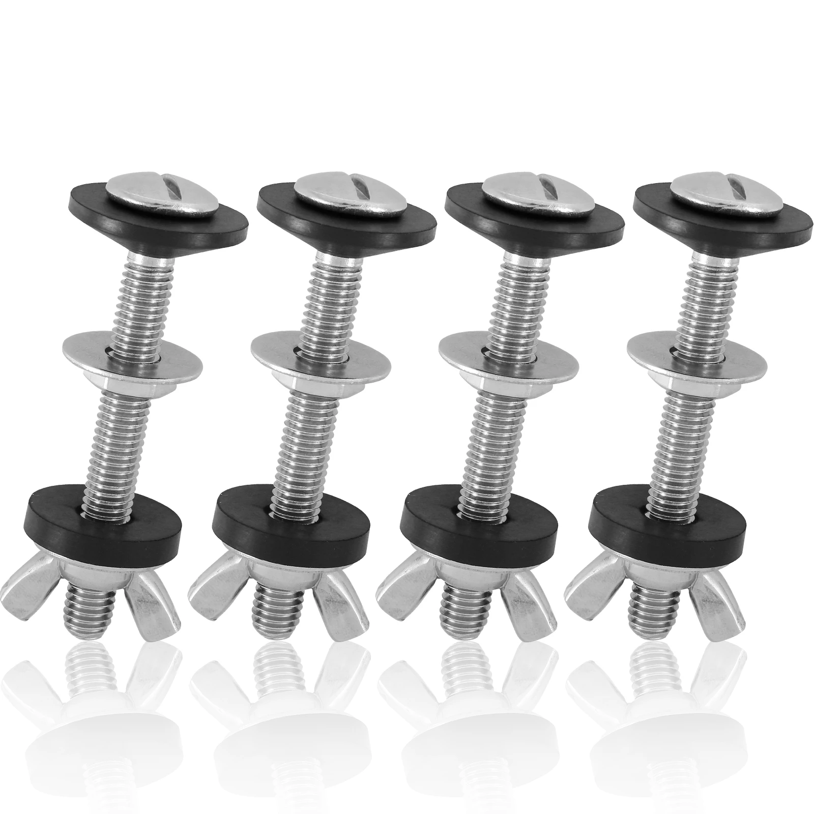 

4Pcs Toilet Tank Bolts 304 Stainless Steel Toilet Seat Screw Bolt Kit 3.15inch Universal Toilet Tank to Bowl Bolts Repair Kit