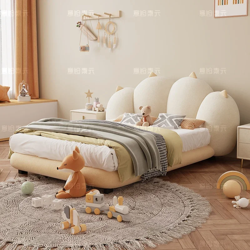 Bedroom Double Bed Children Girls Frame Wooden Castle Design Princess Massage Bed Sofa Modern Cama Solteiro Unique Furniture