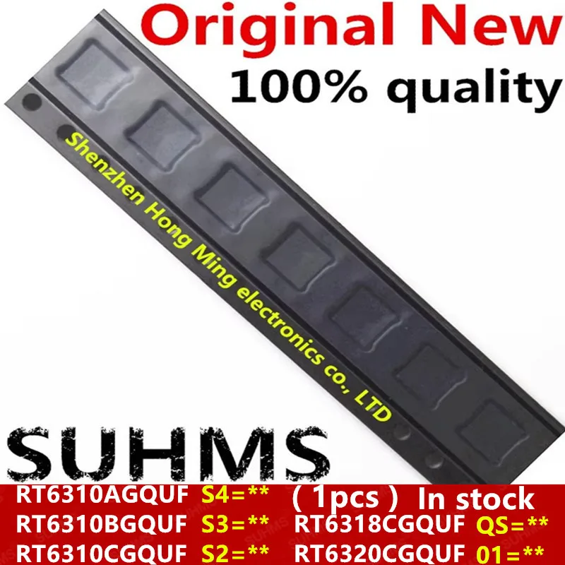 (1piece) 100% New RT6318CGQUF QS=** RT6320CGQUF 01=** RT6310AGQUF S4=** RT6310BGQUF S3=** RT6310CGQUF S2=** QFN