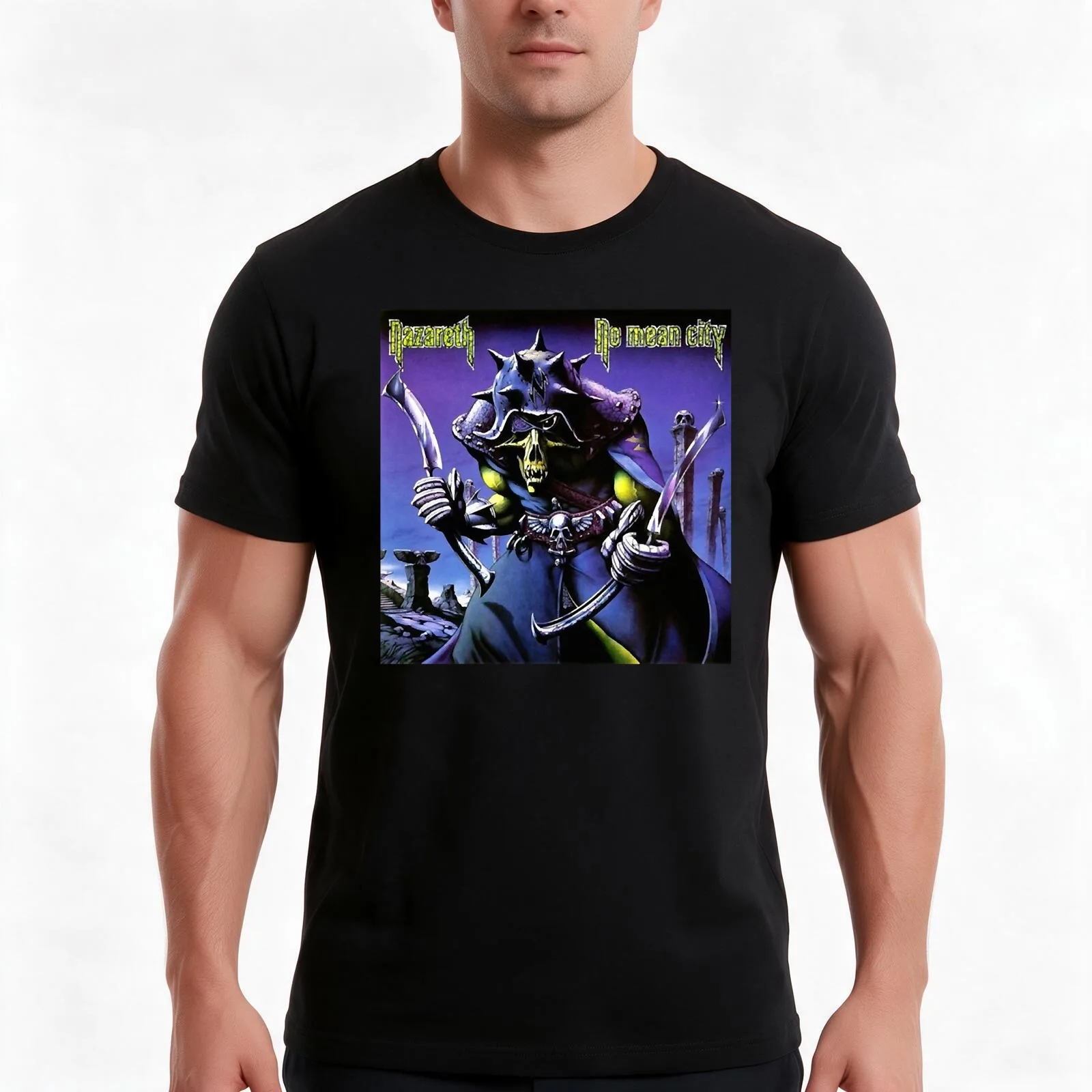 Nazareth - No Mean City T-Shirt, Summer Casual Cotton Tee, Oversized Streetwear Tops, Vintage Graphic Print, Unisex Men Women