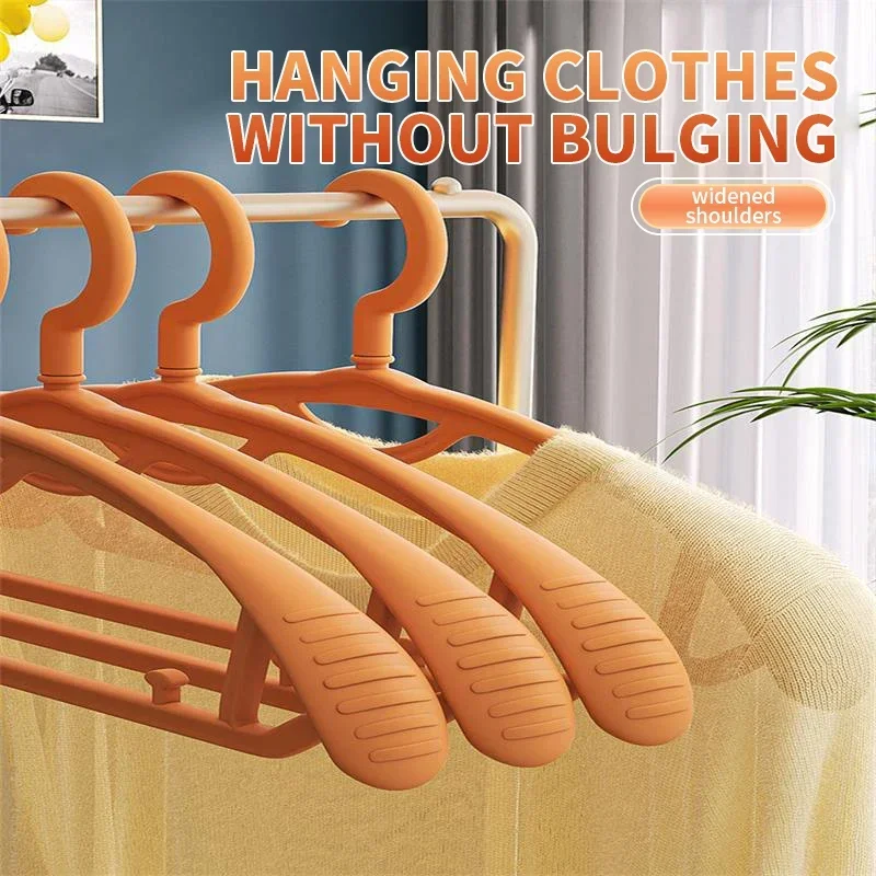 1PCS Retro Wide-Shoulder Non-Slip Hanger Closet Organizer Hangers For Clothes Organizer Drying Rack for Coat Wardrobe Storage