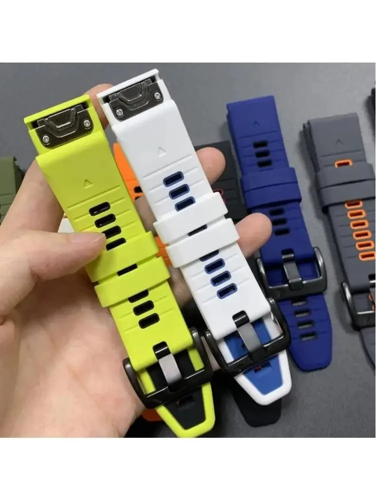 22mm 26mm Sport-Silikonarmband für Garmin Enduro/Epix Descent G2 Tactix 8 Forerunner 970/Fenix 7X/7 8 PRO 8x QuickFit Uhrenarmband