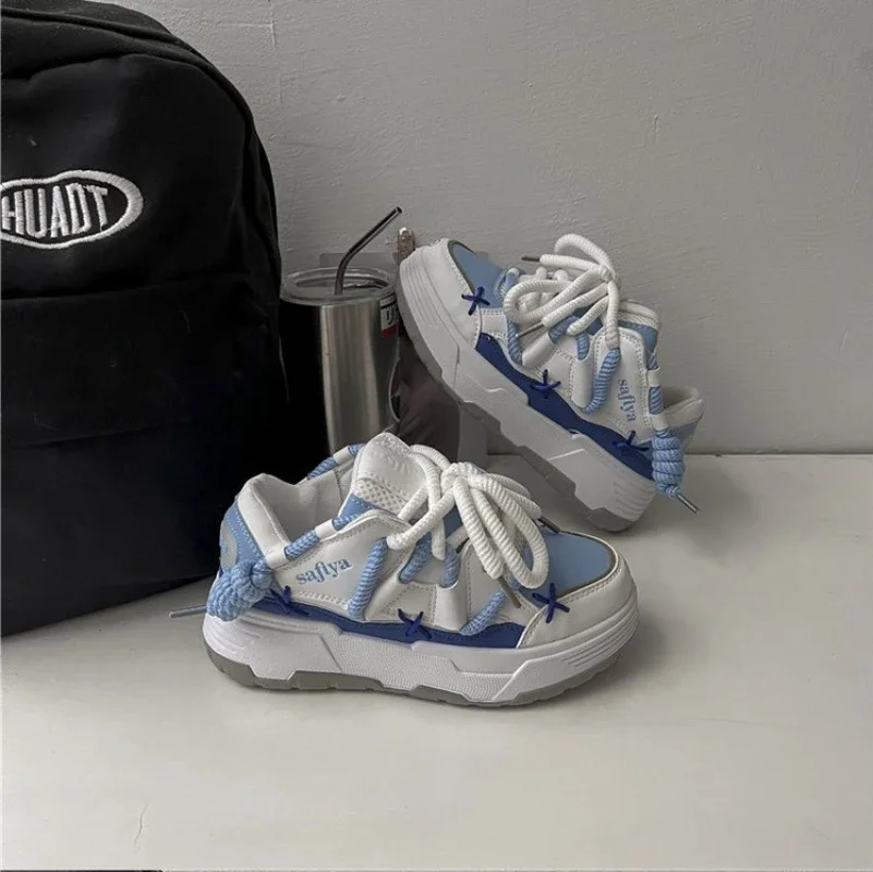 Zapatillas de deporte gruesas Unisex, zapatos de pan con plataforma plana, suela ancha, Hip Hop, Punk, Unisex, nuevo diseño