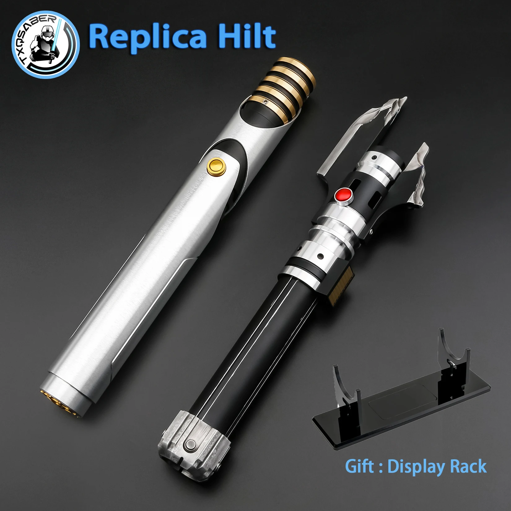 

TXQSTUDIO Lightsaber Replica Depa and Malgus SDRGB NeoPixel Metal Hilt No Blade Saber Parts Cosplay Toys for Adult Laser Sword