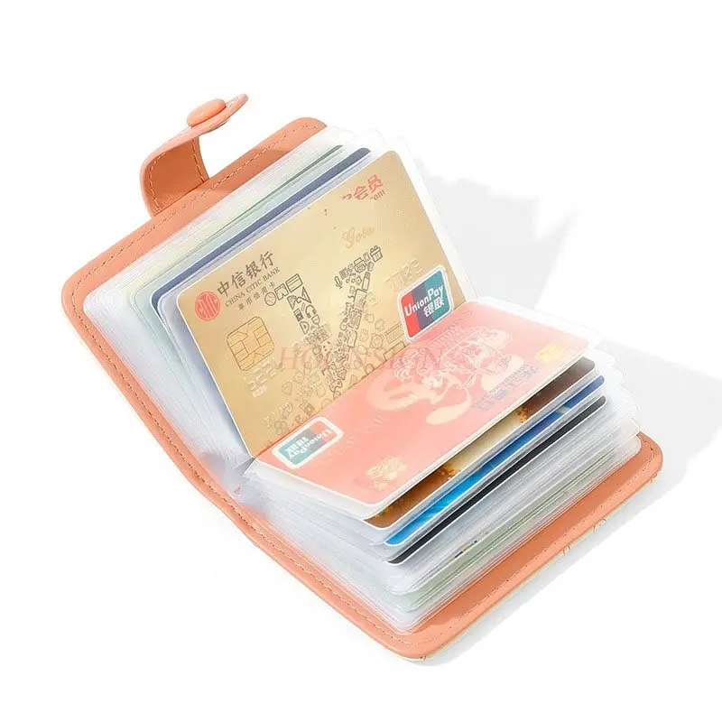 قطعة واحدة من حقيبة البطاقات الصغيرة المدمجة متعددة الفتحات مع طباعة الدب الصغير اللطيف للطالبات، حامل البطاقة