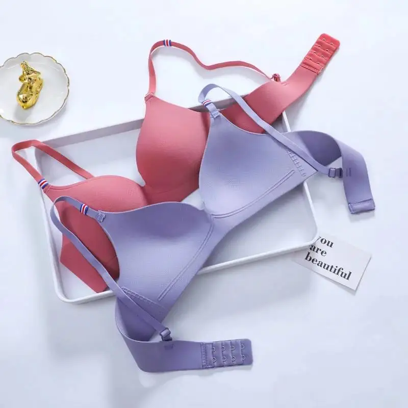 Simple One-piece Light And Thin Women's Bra Comfortable Seamless Small Chest Gathered No Steel Ring Women's Thin Cup Underwear