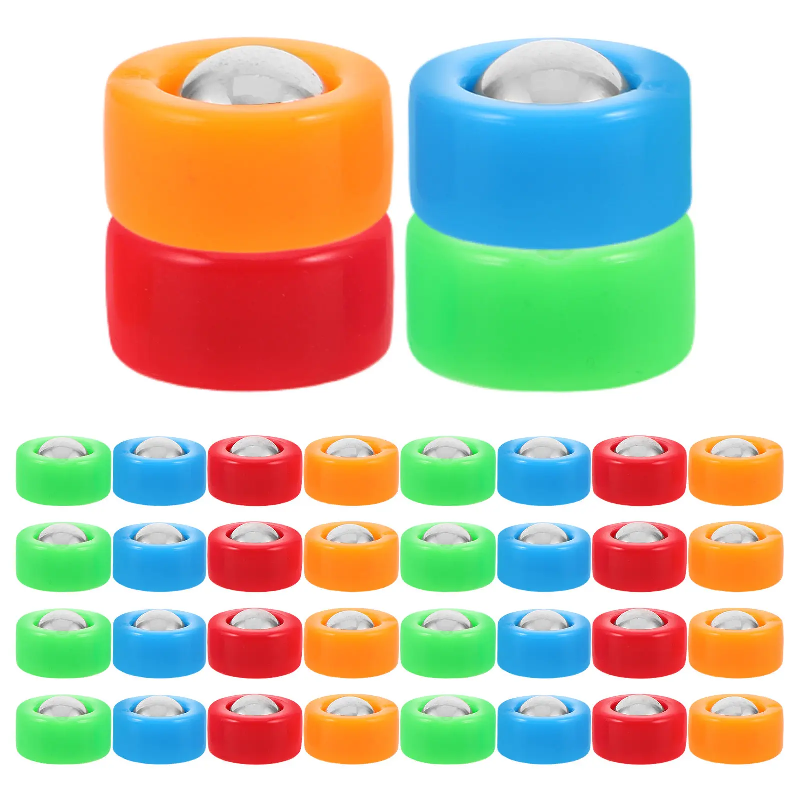 

40Pcs Mini Shuffleboard Tabletop Pucks Rollers Replacement Set Kids Curling Game Accessories Family Fun Entertainment