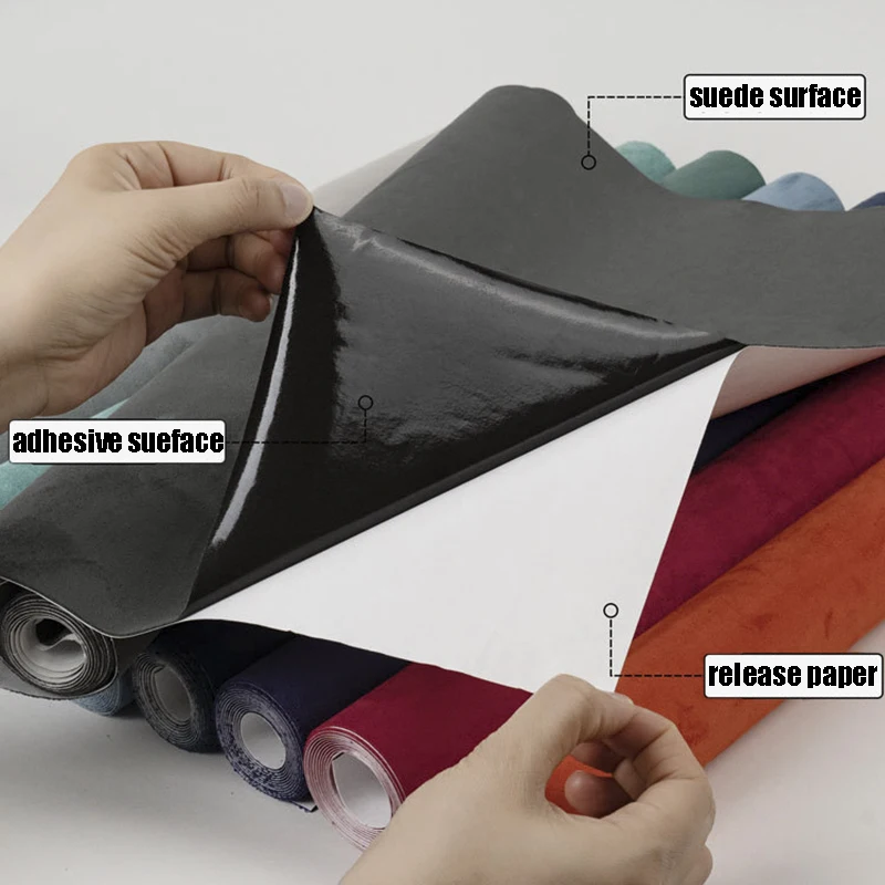 Multi Color Suede Self-adhesive Fabric Repair Patch Sticky Suede Cloth for Car Interior Modification Door Panel Workbench DIY