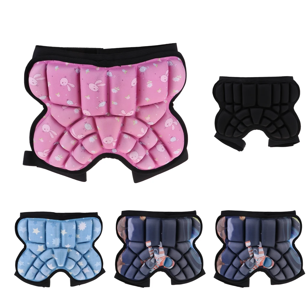 1pcs Multiclolor Protective Padded Shorts for Snowboard Skate and Ski 3D Protection for Hip Butt and Tailbone Boys Girls