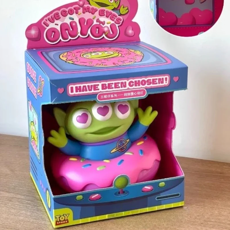 Anime Toys Story Alien Doughnut bedroom Bedside Night Lamp Desktop Model Ornaments Accompany Children Birthday Gifts